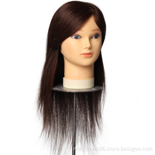 Wholesale 14 inch 100 real human hair mannequin head brown color